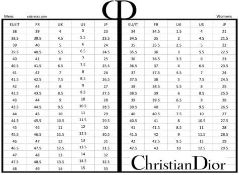 dior shoe size chart women's|dior size chart women.